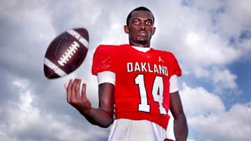 Dandy Dozen top football recruit selection for 2025 TSSAA season, Oakland’s wide receiver and DB Joel Wyatt at Oakland High School on, Wednesday, July 23, 2025.