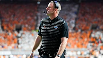 Florida head coach Billy Napier during a SEC conference game between Tennessee and Florida in Neyland Stadium on Saturday, Oct. 12, 2024.