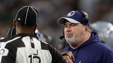 Dallas Cowboys Mike McCarthy against the Green Bay Packers during the second quarter of their wild card playoff game Sunday, January 14, 2024 at AT&T Stadium in Arlington, Texas.
