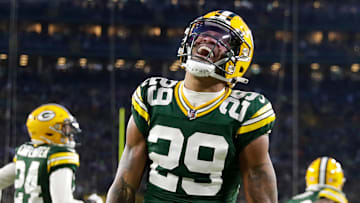 Green Bay Packers cornerback Rasul Douglas (29) celebrates a defensive stop against the Minnesota Vikings during their football game on Sunday, January, 1, 2023 at Lambeau Field in Green Bay, Wis. Wm. Glasheen USA TODAY NETWORK-Wisconsin

Apc Packers Vs Vikings 1579 010123 Wag