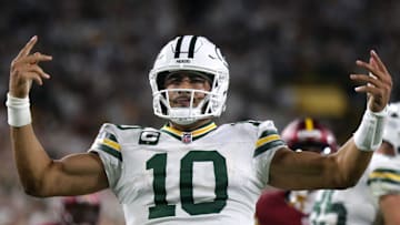 Green Bay Packers quarterback Jordan Love (10) against the Washington Commanders on Thursday, September 11, 2025, at Lambeau Field in Green Bay, Wis. 
Wm. Glasheen USA TODAY NETWORK-Wisconsin