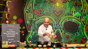 Chef Cosme at Herdez's House of Heritage event