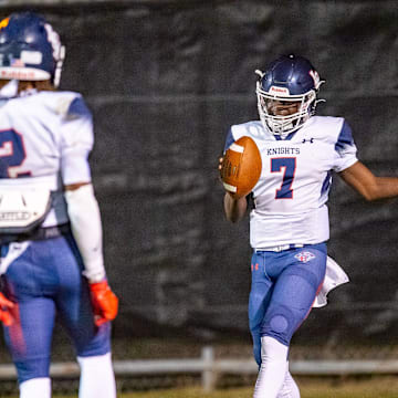 Lafayette Christian QB Braylon Walker celebrates