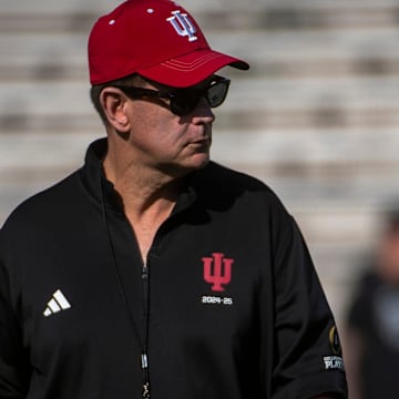 Head Coach Curt Cignetti at Indiana University football practice on Tuesday, Aug. 5, 2025.