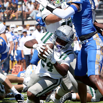 De La Salle's talented sophomore running back  capped the game's first drive, a 65-yarder, with a 5-yard TD run on fourth down of his team's 26-0 win at Serra on Sept. 6, 2025