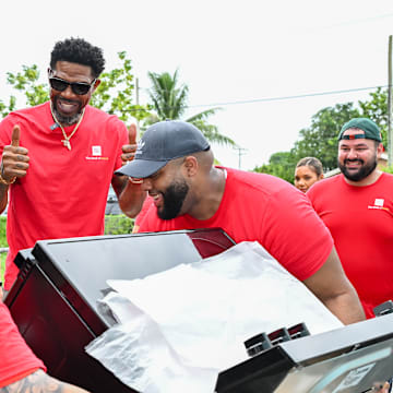 Wells Fargo, The Bank of Doing, and Rebuilding Together Miami-Dade surprised local single mother, Mable Henderson, with new kitchen appliances and an outdoor living space on September 17, 2024, in Miami Gardens, FL. 