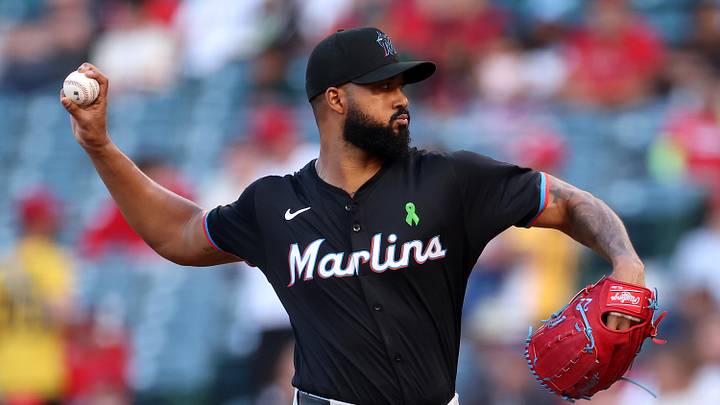 Miami Marlins v Los Angeles Angels