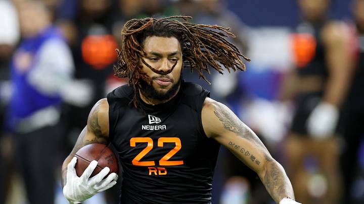 Damien Martinez at the 2025 NFL Scouting Combine