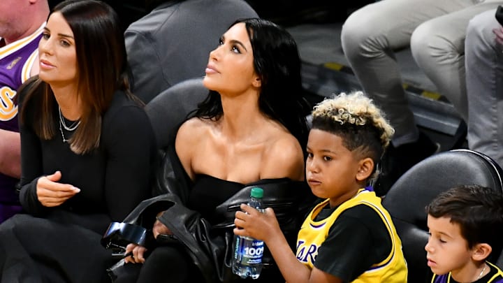 Celebrities At The Los Angeles Lakers Game