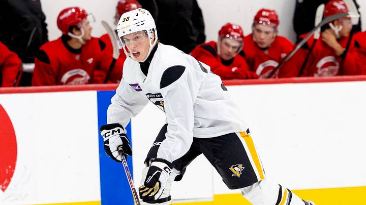 2026 NHL Prospect Camp: Detroit Red Wings v Pittsburgh Penguins (Tomas Galvas)