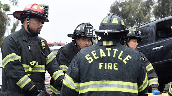 STATION 19 - ÒDirty LaundryÓ - The team responds to a tragic freeway pileup. Andy helps Natasha face the fallout of a recent decision just as Ben deals with the fallout of his own. THURSDAY, MAY 4 (8:00-9:00 p.m. EDT), on ABC. (ABC/Bonnie Osborne)
BORIS KODJOE