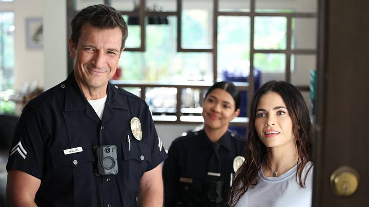 THE ROOKIE - "Strike Back" - In the aftermath of the assaults in the explosive season five finale, the team must now try to understand why they were targeted and if there is a bigger plan in place. Meanwhile, Nolan must survive his last shift before his wedding to Bailey. TUESDAY, FEB. 20 (9:00-10:00 p.m. EST), on ABC. (Disney/Raymond Liu)NATHAN FILLION, LISSETH CHAVEZ, JENNA DEWAN