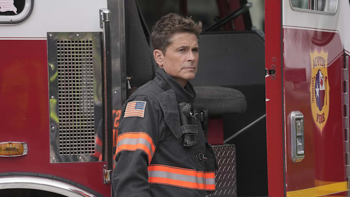 9-1-1 LONE STAR: Rob Lowe in the "Both Sides, Now" season premiere episode of 9-1-1 LONE STAR airing Monday, Sept 23 (8:00-9:02 PM ET/PT) on FOX. © 2024 Fox Media LLC. CR: Kevin Estrada/FOX.CR: Kevin Estrada/FOX.