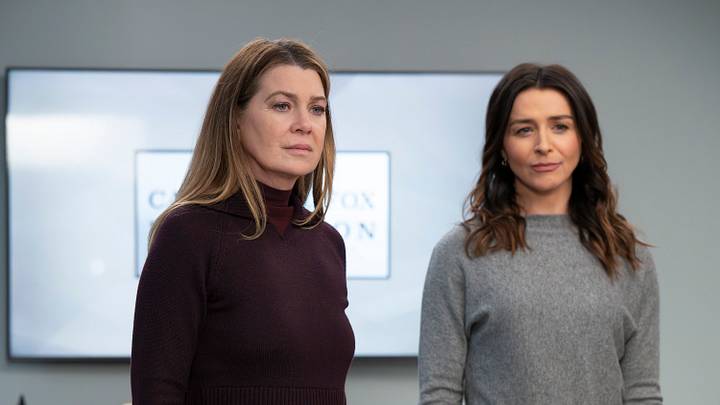 GREYÕS ANATOMY - ÒRidinÕ SoloÓ - Meredith and Amelia prepare a funding proposal for their AlzheimerÕs research. Meanwhile, Teddy and Owen hit a breaking point in their marriage, while Jules has an awkward encounter with Dr. Beltran. THURSDAY, MARCH 27 (10:00-11:00 p.m. EDT) on ABC. (Disney/Anne Marie Fox) 
ELLEN POMPEO, CATERINA SCORSONE