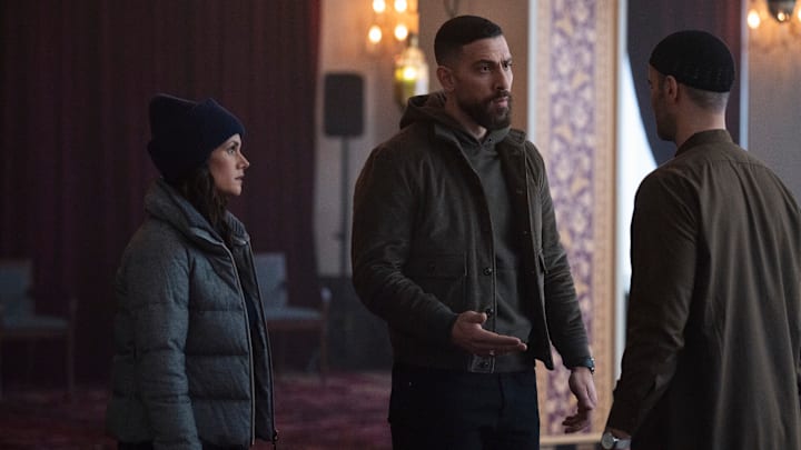 “Shahadah” — CBS Original Series FBI, scheduled to air on Monday, April 20 (9:00-10:00 PM, ET/PT). Pictured (L-R): Missy Peregrym as Special Agent Maggie Bell and Zeeko Zaki as Special Agent Omar Adom ‘OA’ Zidan. Photo: Bennett Raglin/CBS ©2026 CBS Broadcasting, Inc. All Rights Reserved.