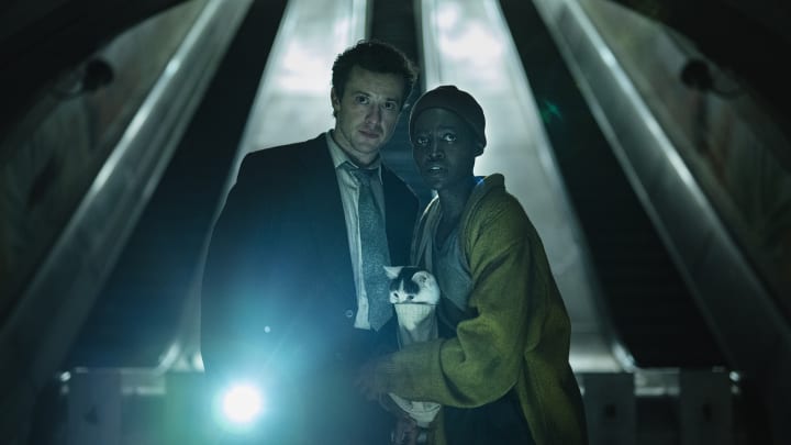 Lupita Nyong’o as “Samira” and Joseph Quinn as “Eric” in A Quiet Place: Day One from Paramount Pictures.