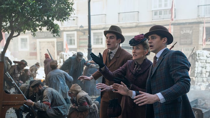Dónal Finn, Natascha McElhone, Hero Fiennes Tiffin. Photo credit: Daniel Smith/Prime