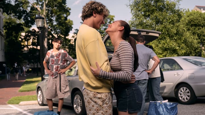 Steven (Sean Kaufman) , Jeremiah (Gavin Casalegno), and Belly (Lola Tung) in THE SUMMER I TURNED PRETTY Photo: Erika Doss © AMAZON CONTENT SERVICES LLC