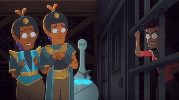 Tawny Newsome as Beckett Mariner in episode 2, season 5 of Lower Decks streaming on Paramount+, 2024. Photo Credit: Paramount+