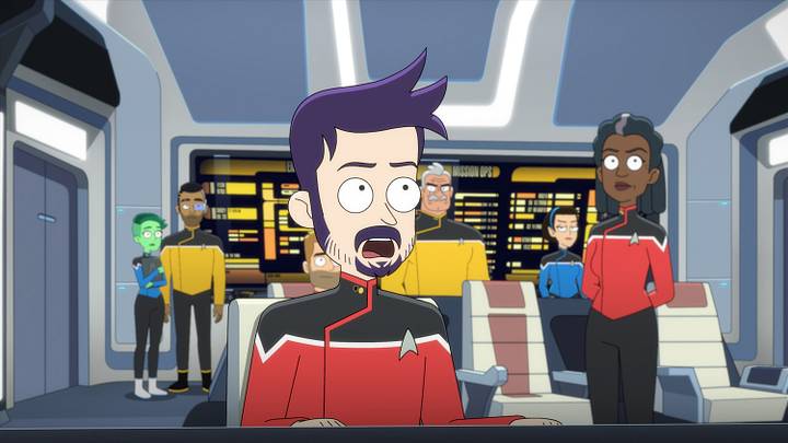 Jack Quaid as Boimler in episode 7, season 5 of Lower Decks streaming on Paramount+, 2024. Photo Credit: Paramount+