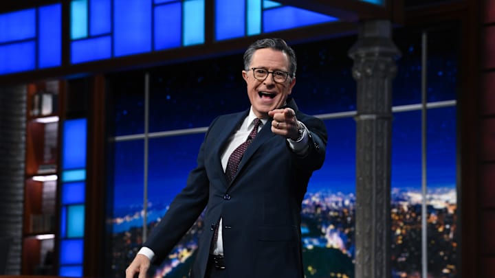 The Late Show with Stephen Colbert during Thursday’s September 25, 2025 show. Photo: Scott Kowalchyk ©2025 CBS Broadcasting Inc. All Rights Reserved.