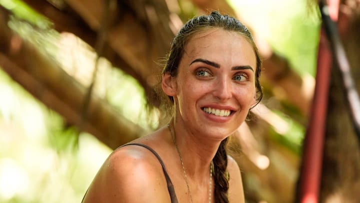 “The Devil’s Shoes” – A major shakeup hits the game when two tribes turn to three. New tribe members size each other up, but with only four players on each tribe, there is not much room to hide. Then, heat and exhaustion take a major toll on one castaway, on SURVIVOR, Wednesday, Oct. 29. Pictured (L-R): Sage Ahrens-Nichols. Photo: Robert Voets/CBS ©2025 CBS Broadcasting, Inc. All Rights Reserved.