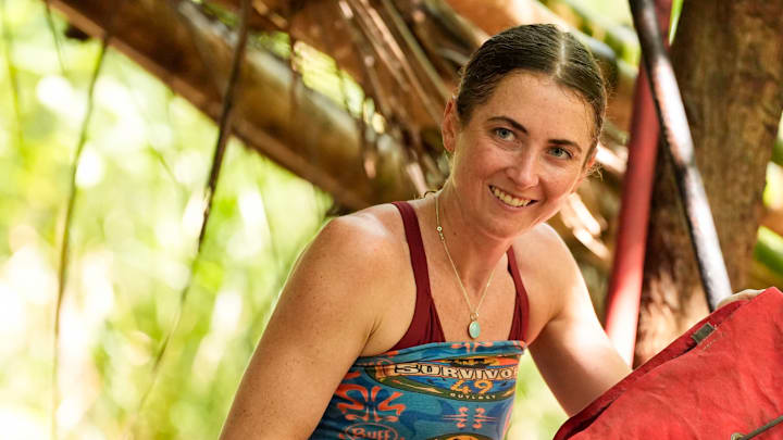 “The Devil’s Shoes” – A major shakeup hits the game when two tribes turn to three. New tribe members size each other up, but with only four players on each tribe, there is not much room to hide. Then, heat and exhaustion take a major toll on one castaway, on SURVIVOR, Wednesday, Oct. 29 . Pictured (L-R): Shannon Fairweather. Photo: Robert Voets/CBS ©2025 CBS Broadcasting, Inc. All Rights Reserved.