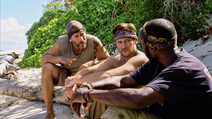 "The Penultimate Step of the War" - Tony Vlachos, Nick Wilson and Jeremy Collins on the two-hour Thirteenth episode of SURVIVOR: WINNERS AT WAR, airing Wednesday, May 6th (8:00-10:00 PM, ET/PT) on the CBS Television Network. Photo: Screen Grab/CBS Entertainment ©2020 CBS Broadcasting, Inc. All Rights Reserved