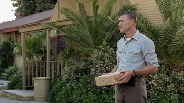 “The Edge” – NCIS: Origins - Pictured (L-R): Austin Stowell as Leroy Jethro Gibbs. Photo: Greg Gayne/CBS ©2025 CBS Broadcasting, Inc. All Rights Reserved.