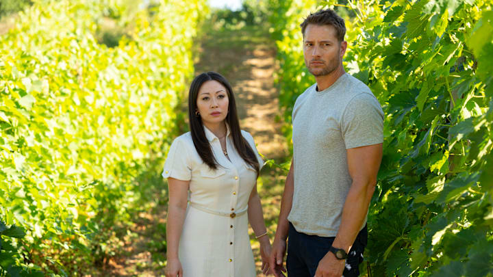 “Noble Rot” – Reenie gets Colter to take a case involving a woman missing from a high-end wellness retreat in Napa designed for CEOs, on the CBS Original series TRACKER, Sunday, Nov. 3 (8:00-9:00 PM, ET/PT) on the CBS Television Network, and streaming on Paramount+*(live and on-demand for Paramount+ with SHOWTIME subscribers, or on-demand for Paramount+ Essential subscribers the day after the episode airs)*. Michael Rady guest stars as Elliot, Reenie’s plus one for the retreat. Pictured: Fiona