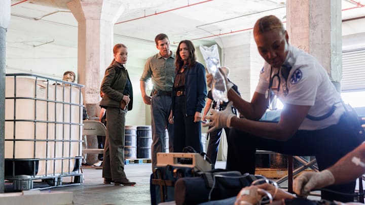 “End of the Road” – Pictured L to R: Austin Stowell as Leroy Jethro Gibbs and Mariel Molino as Cecilia “Lala” Dominguez. Photo: Greg Gayne/CBS ©2025 CBS Broadcasting, Inc. All Rights Reserved.