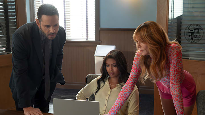 HIGH POTENTIAL - “The Faust and the Furious” - Oz faces a deeply personal struggle when he discovers his late father’s headstone was never ordered. Elsewhere, the team investigates the murder of a tech founder obsessed with life extension. TUESDAY, FEB. 3 (9:00-10:01 p.m. EST) on ABC. (Disney/Jessica Perez) 
DANIEL SUNJATA, JAVICIA LESLIE, KAITLIN OLSON