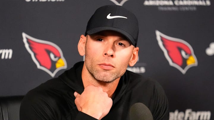 Arizona Cardinals head coach Jonathan Gannon holds his post season press conference at Arizona Cardinals Training Center on Jan. 6, 2025, in Tempe.