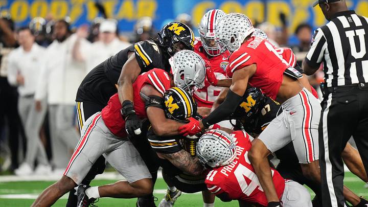 Dec 29, 2023; Arlington, Texas, USA; Ohio State Buckeyes safety Sonny Styles (6) and safety Josh