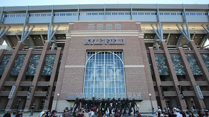 Oct 29, 2016; College Station, TX, USA;  A view of the exterior of Kyle Field before the Texas A&M Aggies played against the New Mexico State Aggies at Kyle Field. Texas A&M Aggies won 52 to 10. Mandatory Credit: Thomas B. Shea-USA TODAY Sports