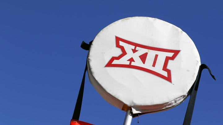 Nov 19, 2016; Waco, TX, USA; The Big 12 logo on the chains during a game between the Baylor Bears and Kansas State Wildcats at McLane Stadium. Kansas State won 42-21. Mandatory Credit: Ray Carlin-USA TODAY Sports