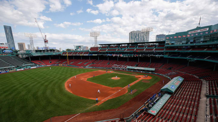 Sep 6, 2020; Boston, Massachusetts, USA; An empty Fenway Park is seen during the game between the Boston Red Sox and the Toronto Blue Jays. Mandatory Credit: Winslow Townson-USA TODAY Sports