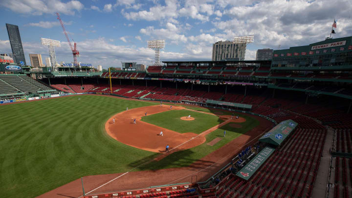 Sep 6, 2020; Boston, Massachusetts, USA; An empty Fenway Park is seen during the game between the Boston Red Sox and the Toronto Blue Jays. Mandatory Credit: Winslow Townson-USA TODAY Sports