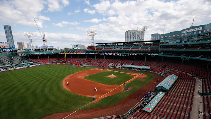 Sep 6, 2020; Boston, Massachusetts, USA; An empty Fenway Park is seen during the game between the Boston Red Sox and the Toronto Blue Jays. Mandatory Credit: Winslow Townson-Imagn Images