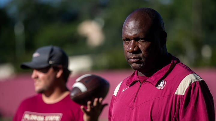 FSU Running Backs Coach David Johnson directs drills during practice Thursday, Sept. 1, 2022 in Tallahassee, Fla.

David Johnson 02