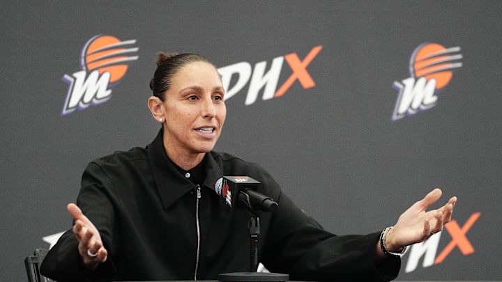 WNBA All-Star Diana Taurasi reflects on her 20 seasons with the Phoenix Mercury during a retirement news conference at the Phoenix Mercury's practice facility on March 13, 2025.