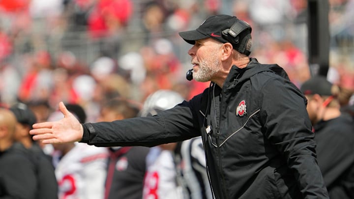 Jim Knowles during Ohio State's 2022 spring game.