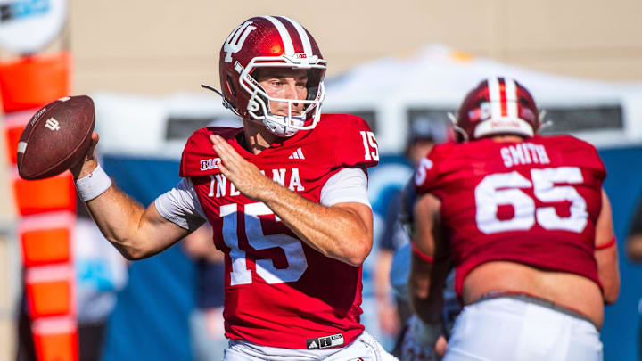 Indiana's Fernando Mendoza during the Indiana versus Old Dominion football game at Memorial Stadium 