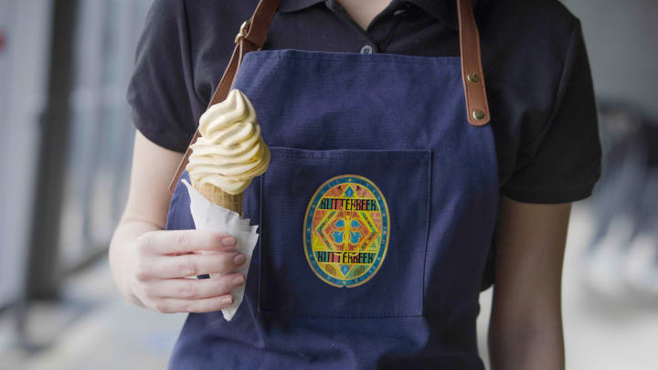 Butterbeer ice cream at Harry Potter New York