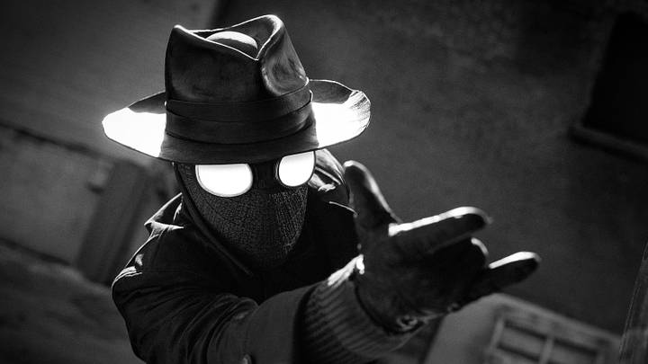 “The Spider” (Nicolas Cage) in a scene from Prime Video’s Spider-Noir
