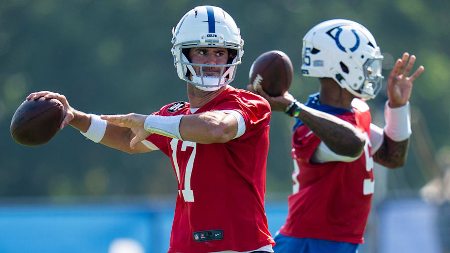 Daniel Jones was named as the Colts' starter for the 2025 NFL season, while Anthony Richardson will be the backup. | Mykal McEldowney/IndyStar / USA TODAY NETWORK via Imagn Images