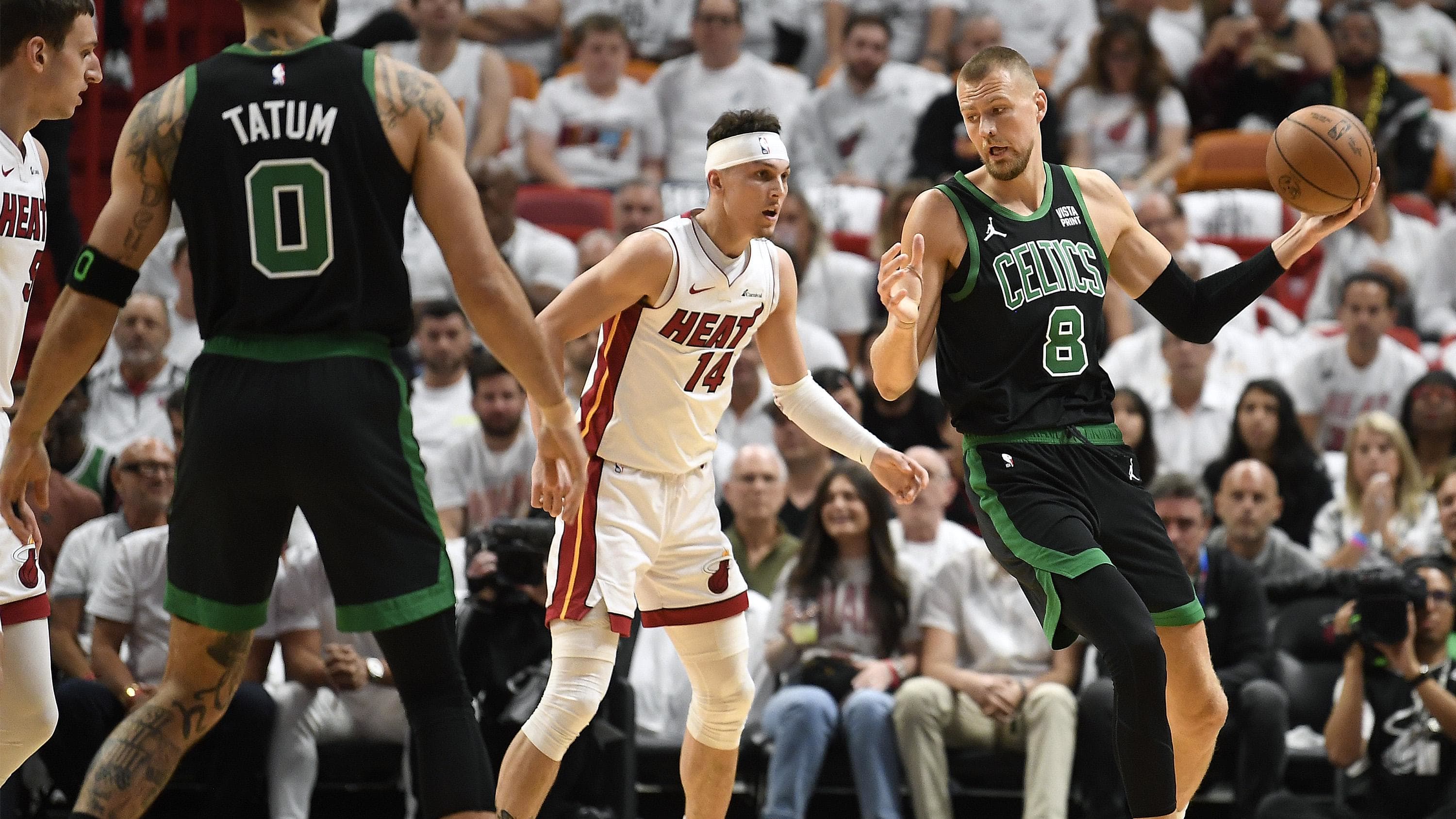 Kristaps Porzingis in Boston Celtics vs. Miami Heat, Game 4.