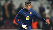 Lamine Yamal en el juego FC Barcelona vs. Rayo Vallecano, donde llegó a los 100 partidos como profesional 