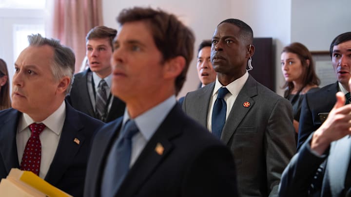 PARADISE - “The Day” - Sinatra and Xavier confront the past, returning to the harrowing day that brought them to Paradise. DAVID AARON BAKER, JAMES MARSDEN, STERLING K. BROWN