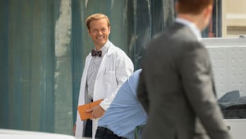“The Edge” – NCIS: Origins season 2 - Pictured (L-R): Adam Campbell as Dr. Donald “Ducky” Mallard. Photo: Greg Gayne/CBS ©2025 CBS Broadcasting, Inc. All Rights Reserved.